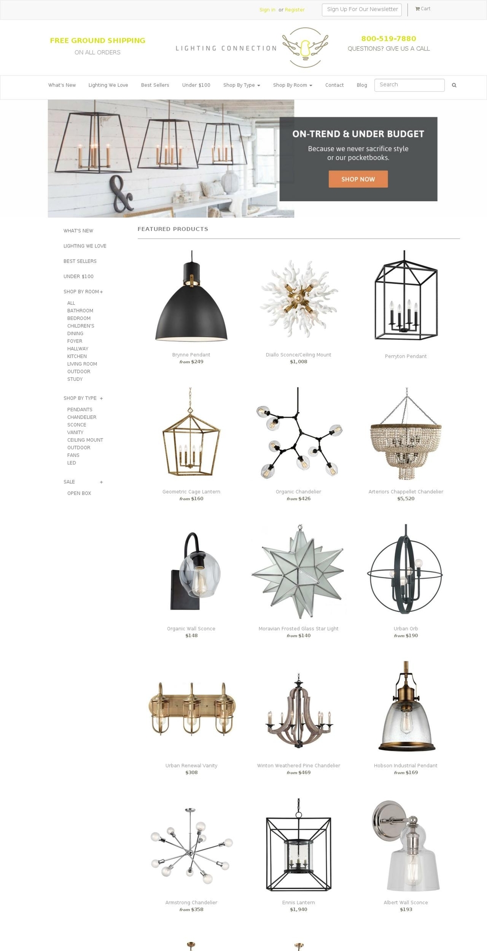 lightingconnection.com shopify website screenshot