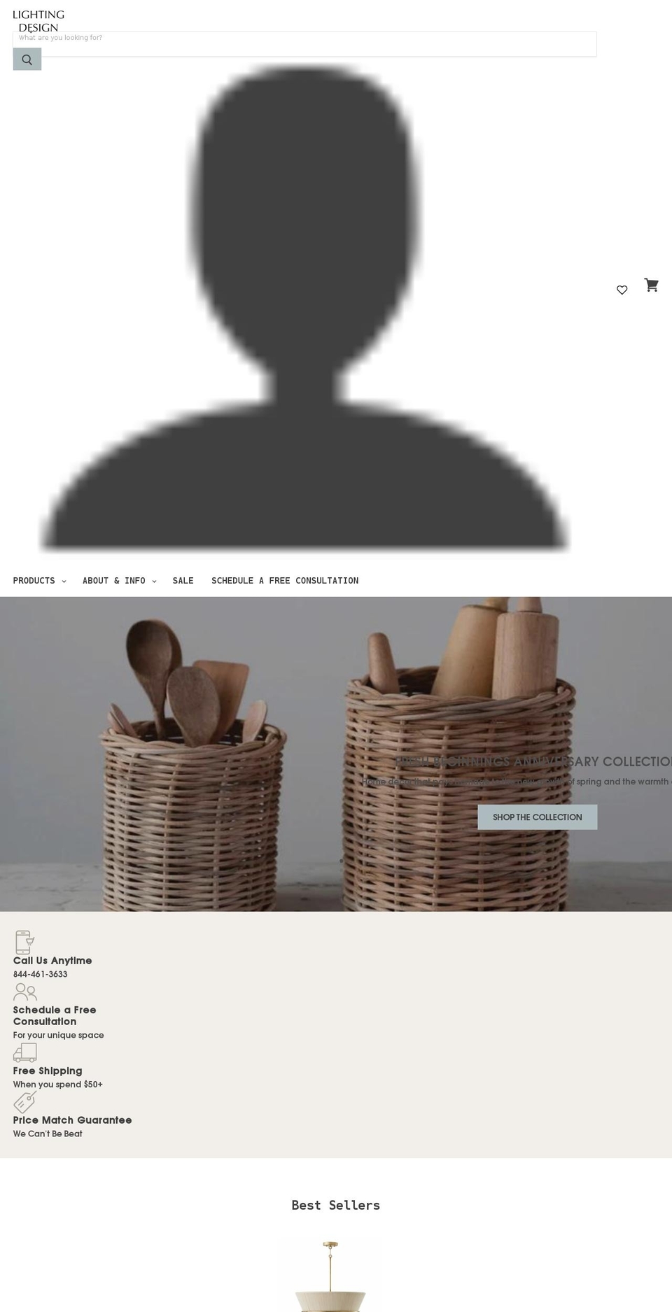 lightingdesign.com shopify website screenshot