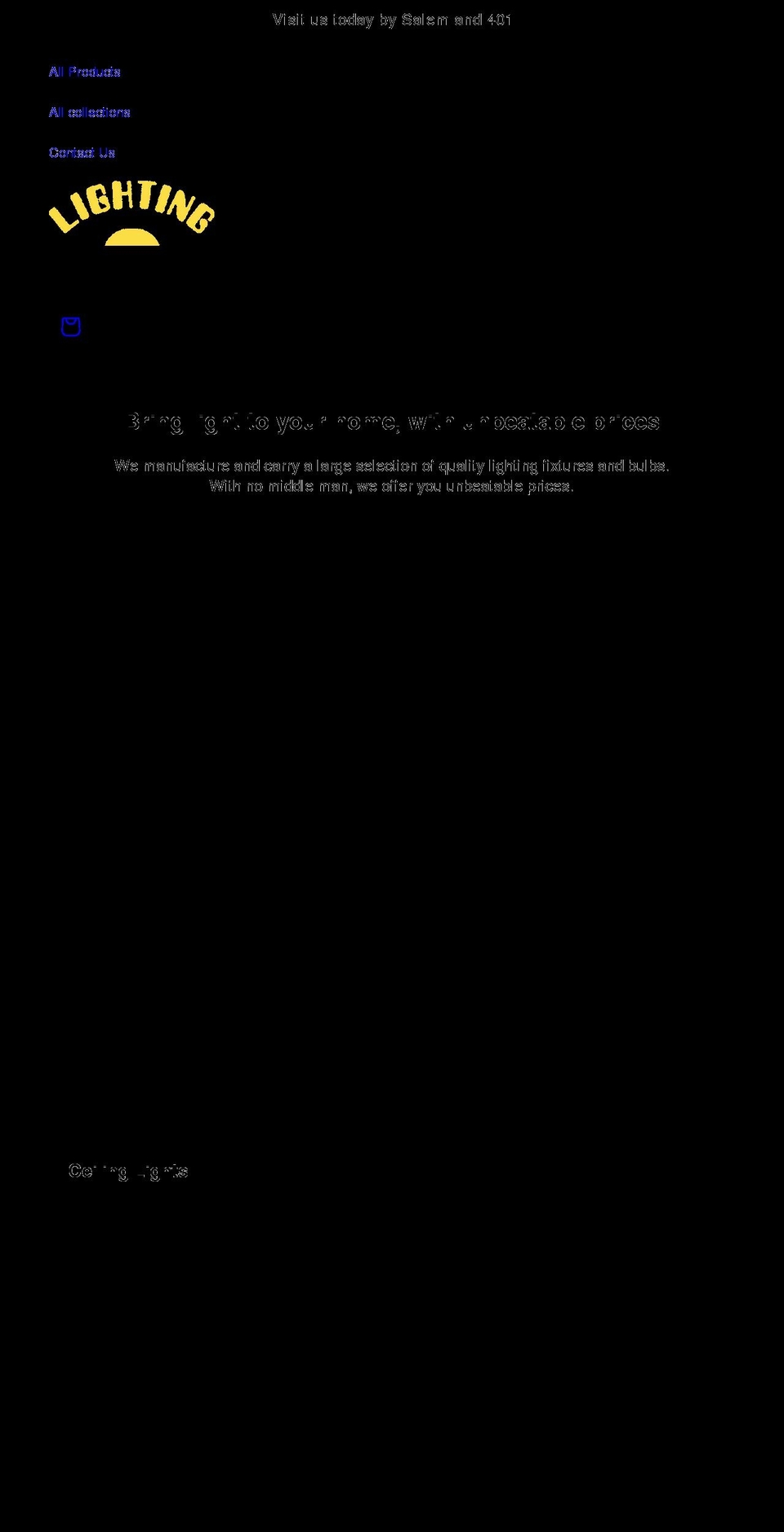 lightingessentials.ca shopify website screenshot