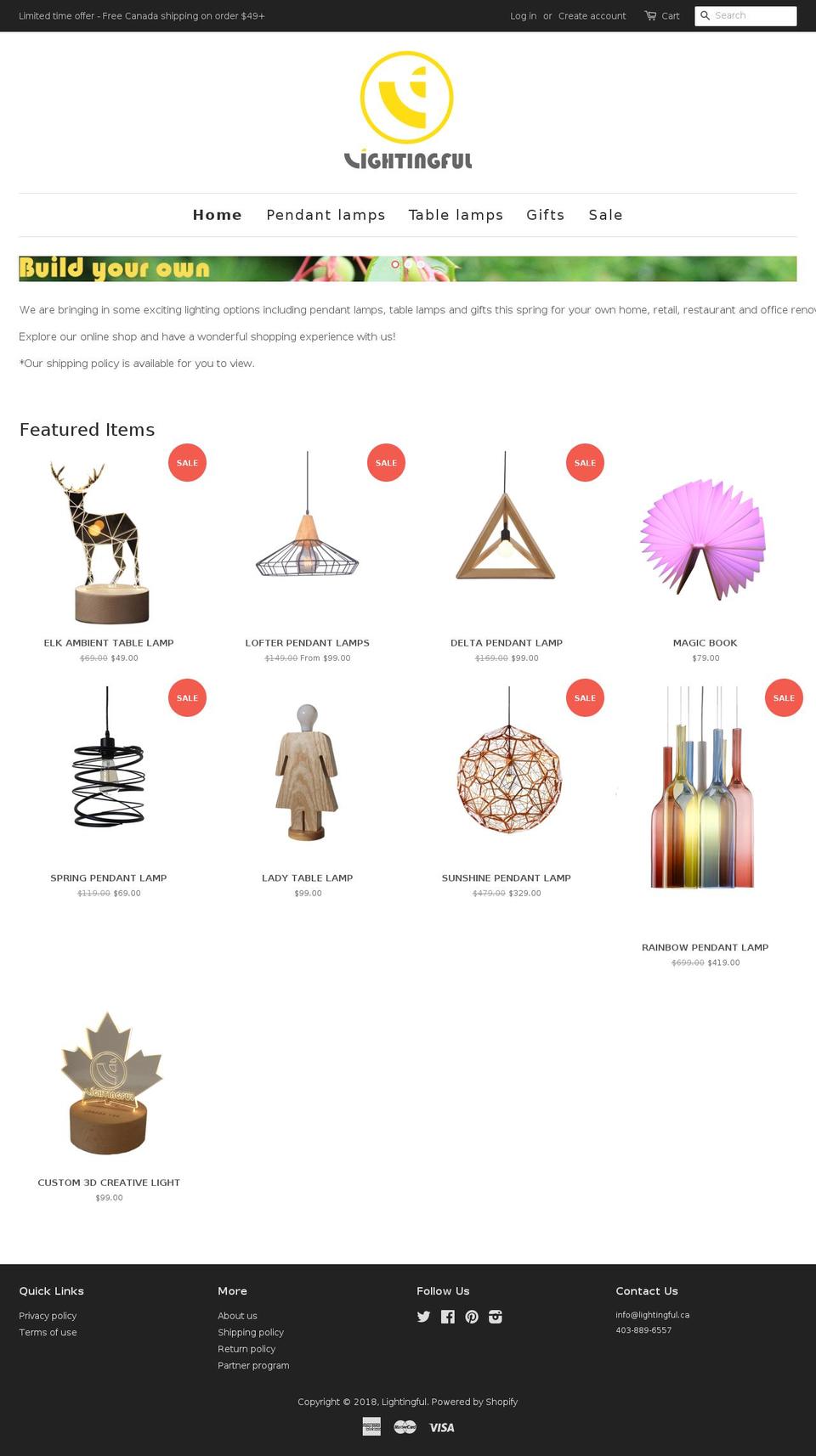 lightingful.com shopify website screenshot