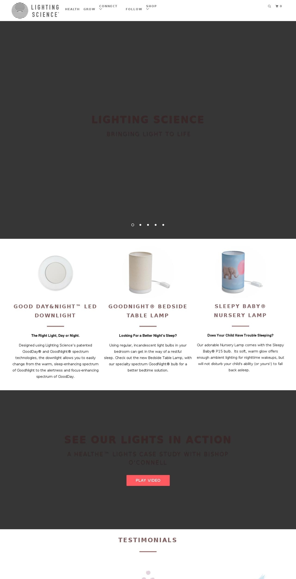 lightingsciencegroup.com — Shopify storefront screenshot