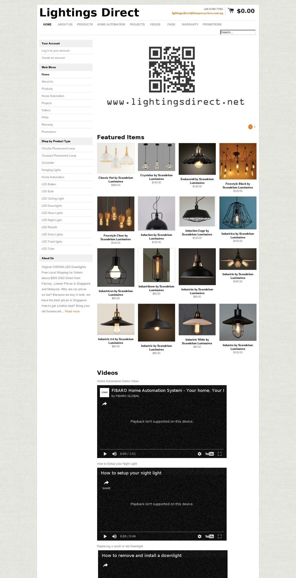 lightingsg.net shopify website screenshot