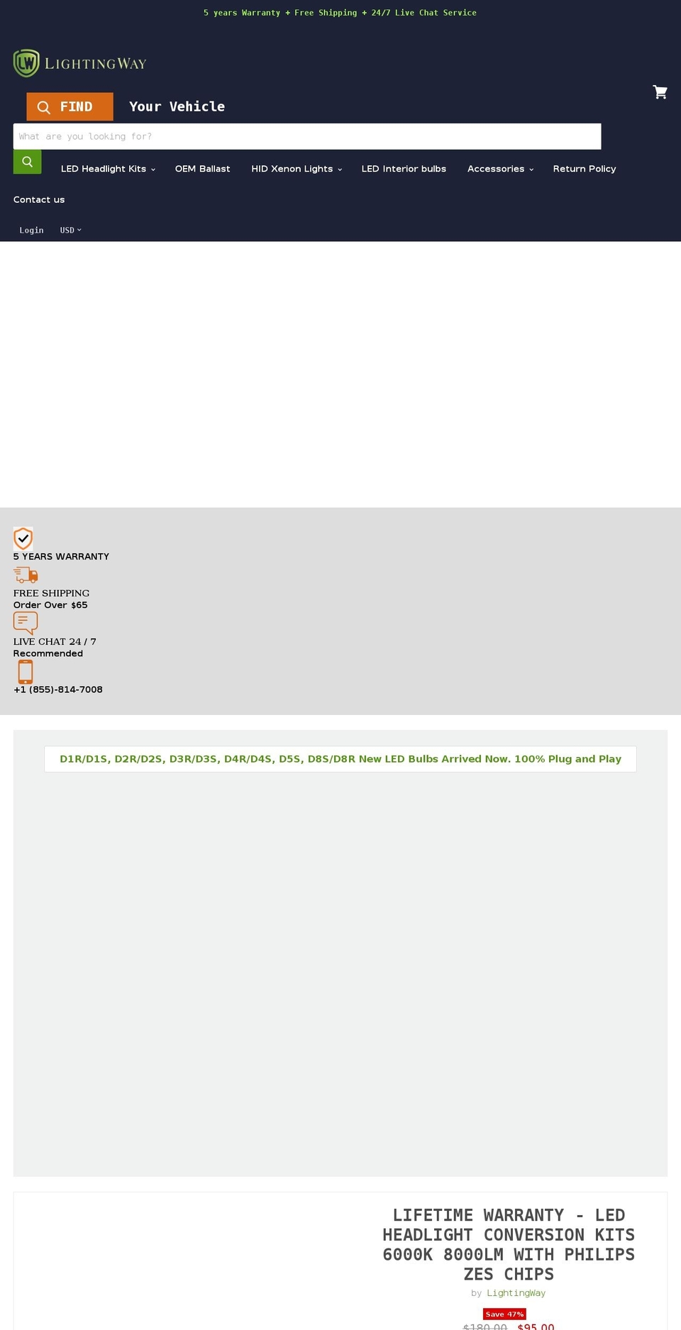 lightingwayonline.com — Shopify storefront screenshot