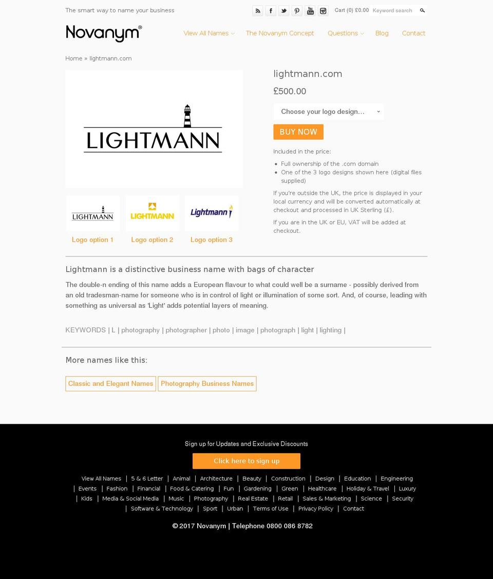 lightmann.com shopify website screenshot