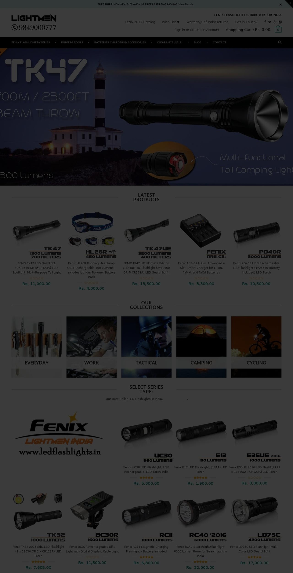 lightmen.in shopify website screenshot