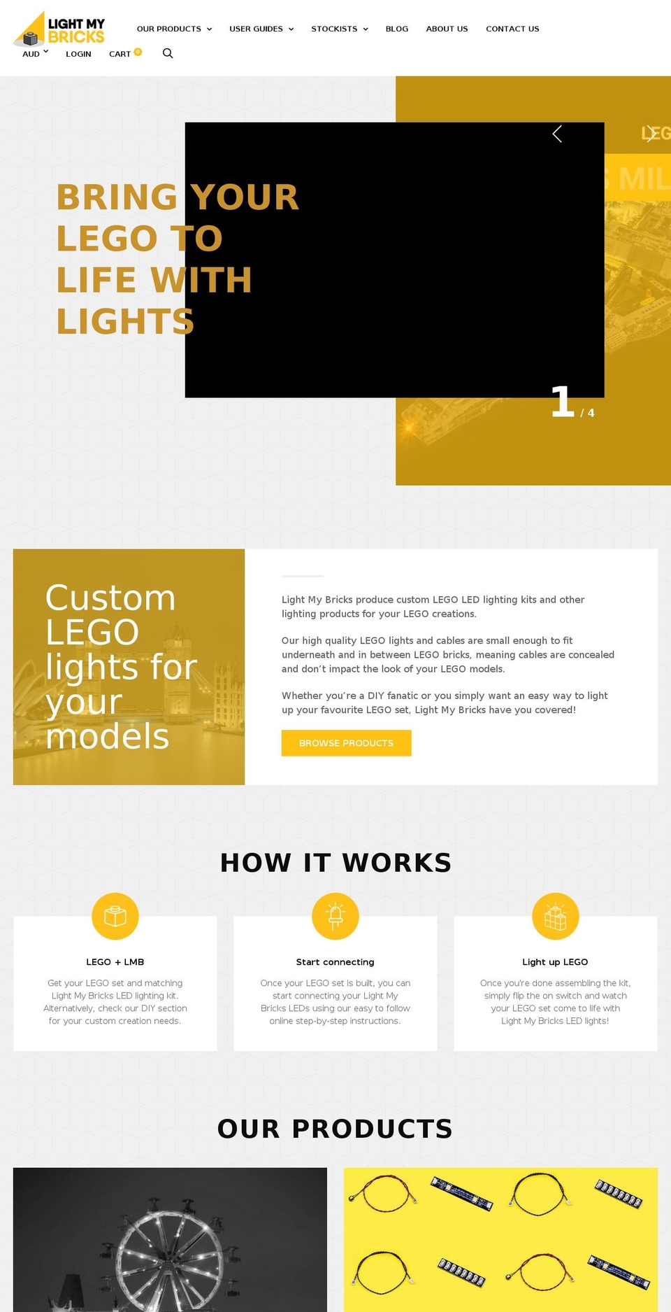 lightmybricks.com — Shopify storefront screenshot