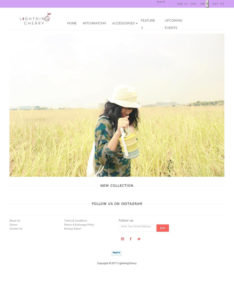 lightningcherry.com shopify website screenshot