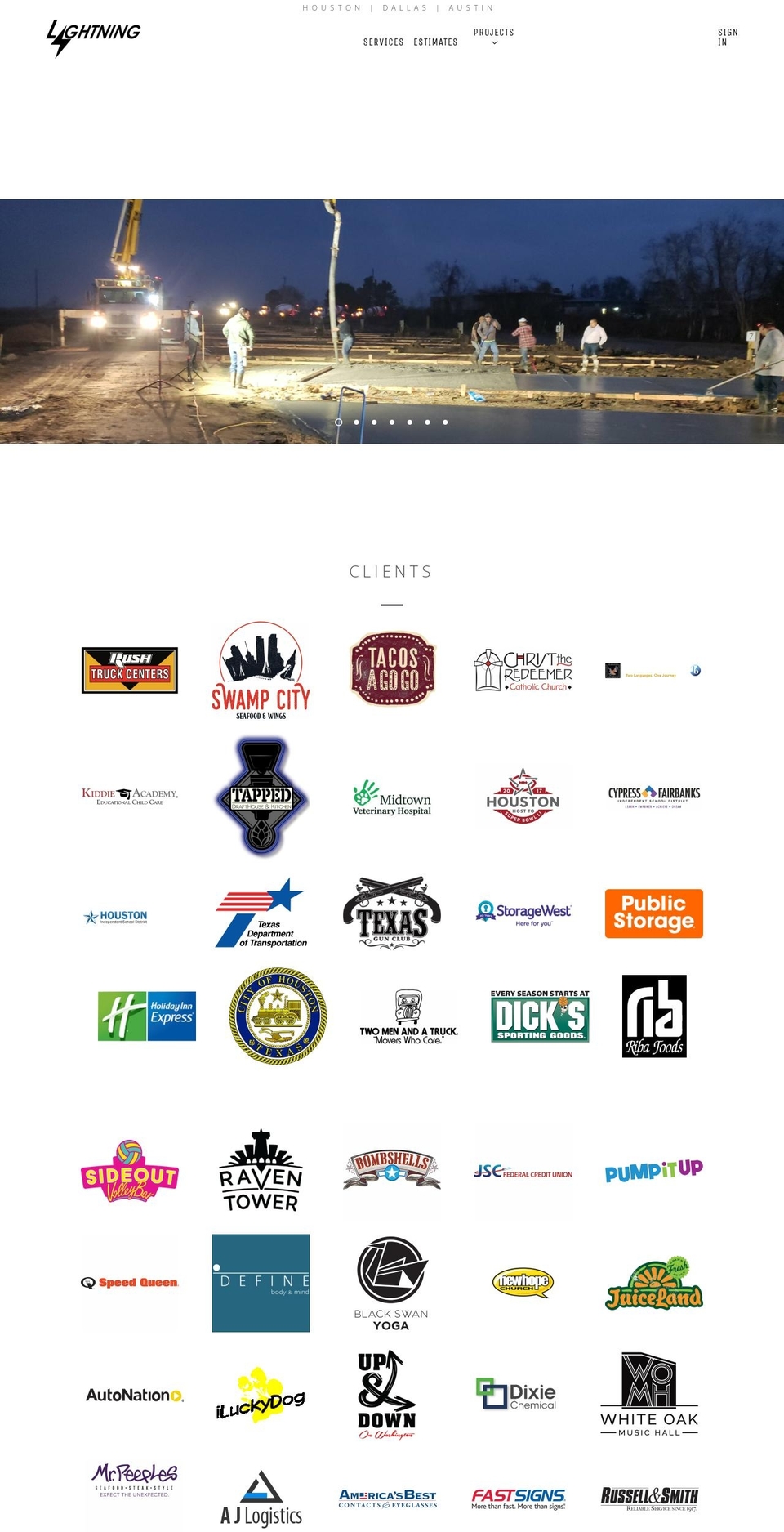 lightningearthwork.com shopify website screenshot