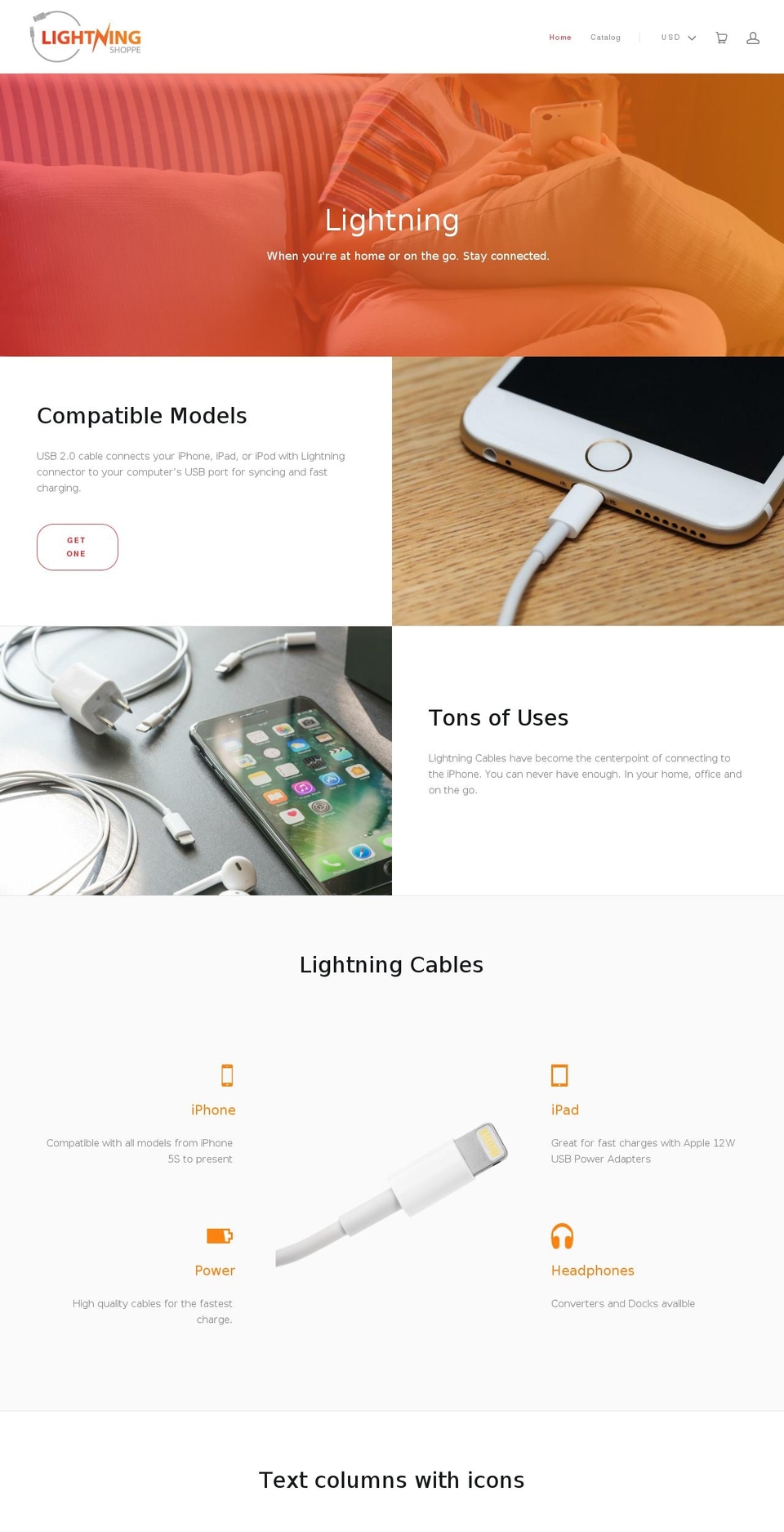 lightningshoppe.com — Shopify storefront screenshot