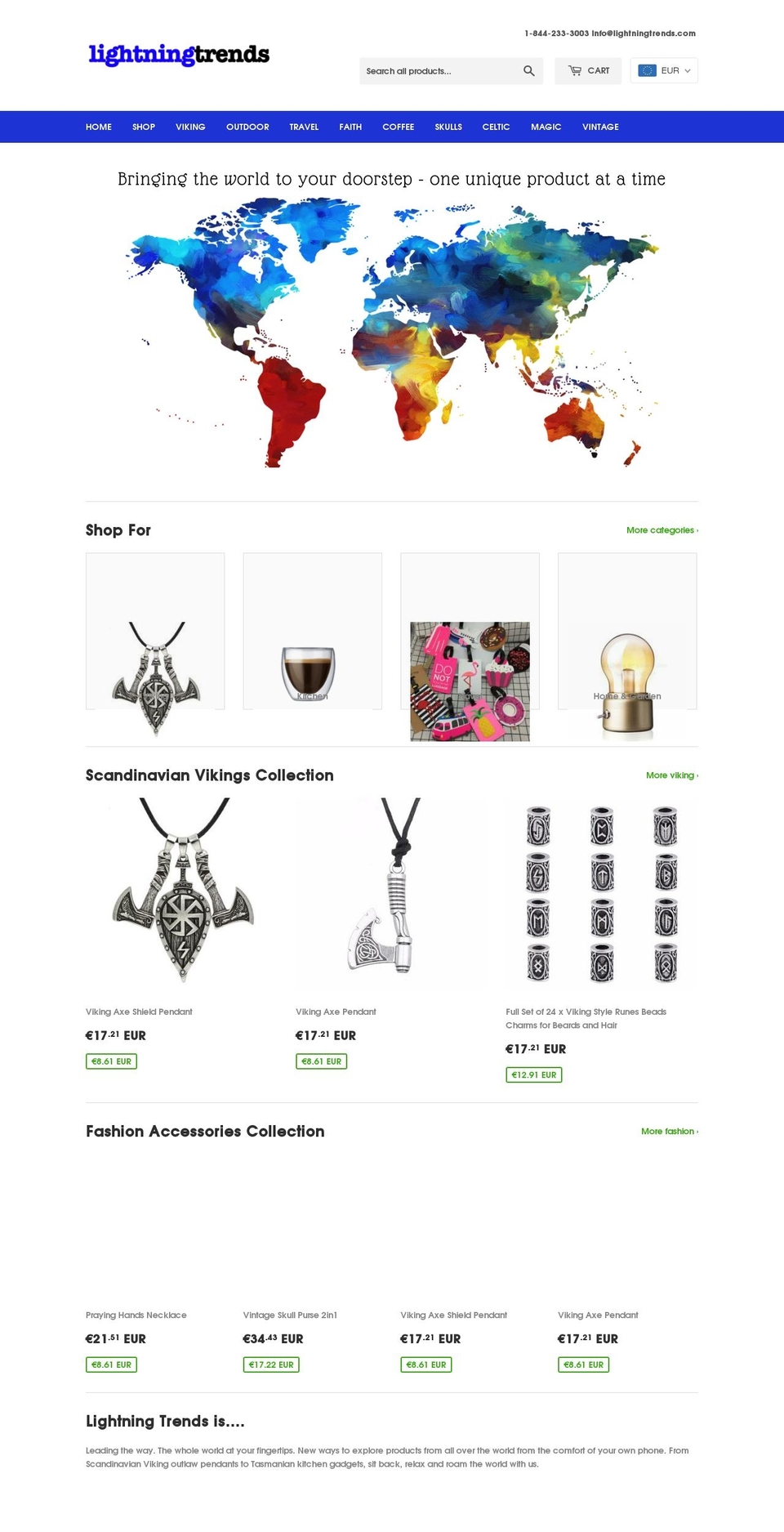 lightningtrends.com shopify website screenshot
