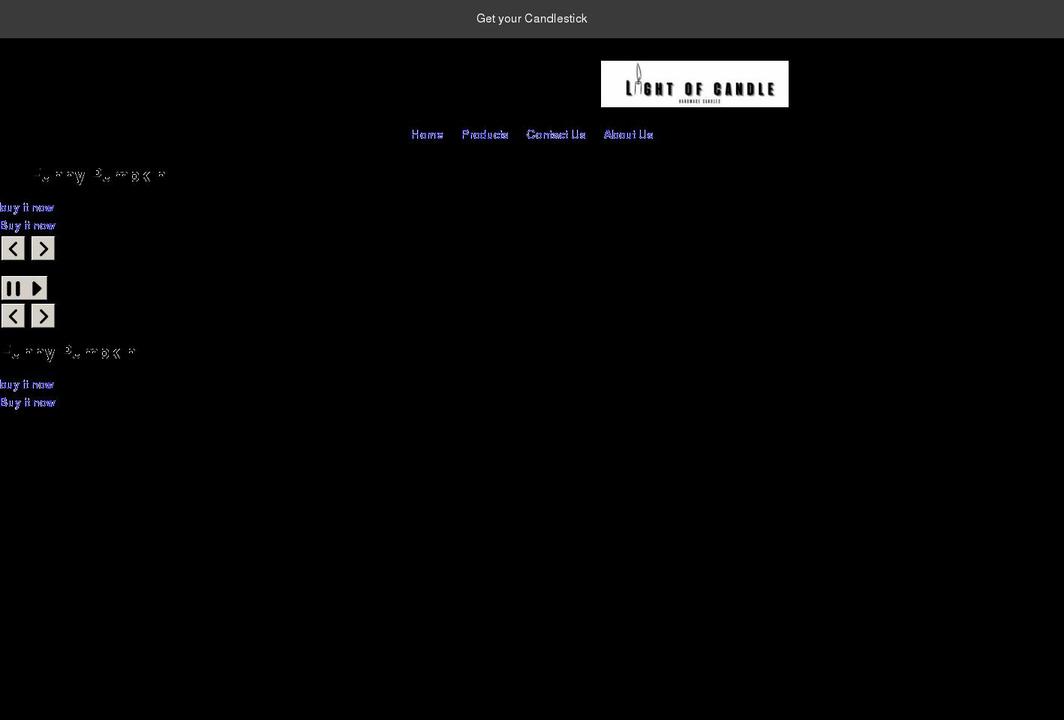 lightofcandles.com shopify website screenshot
