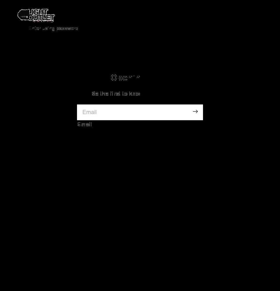 lightoutlet.be shopify website screenshot