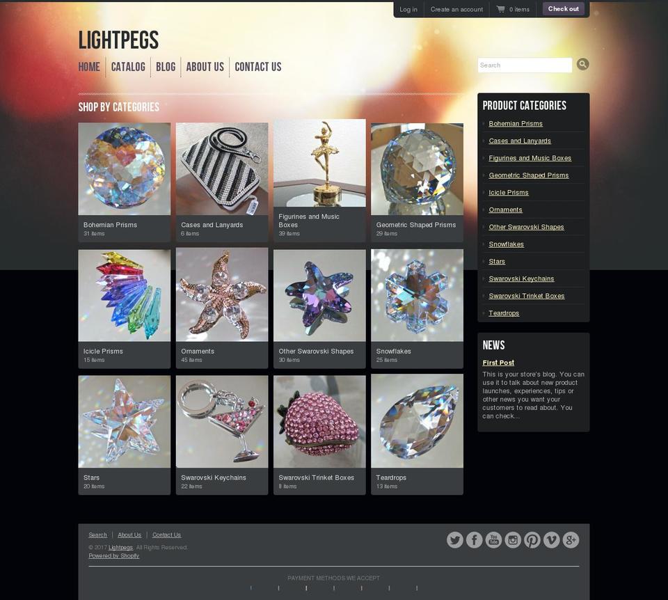 lightpegs.com shopify website screenshot