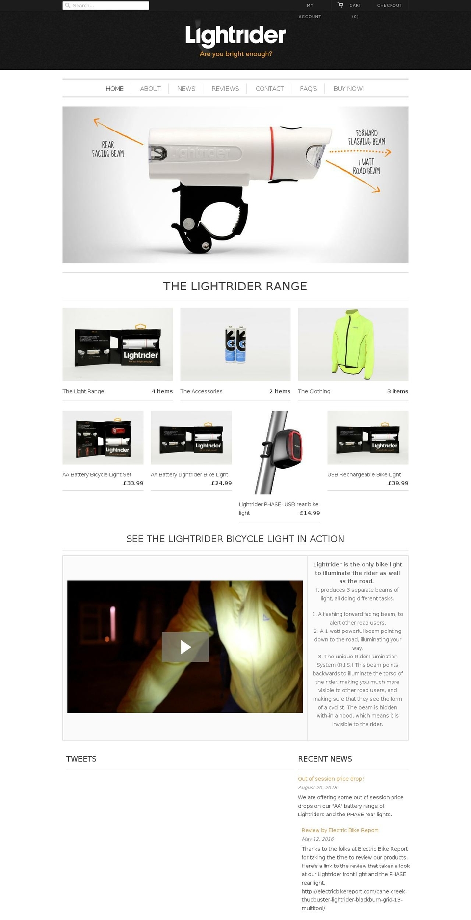 lightrider.co.uk shopify website screenshot