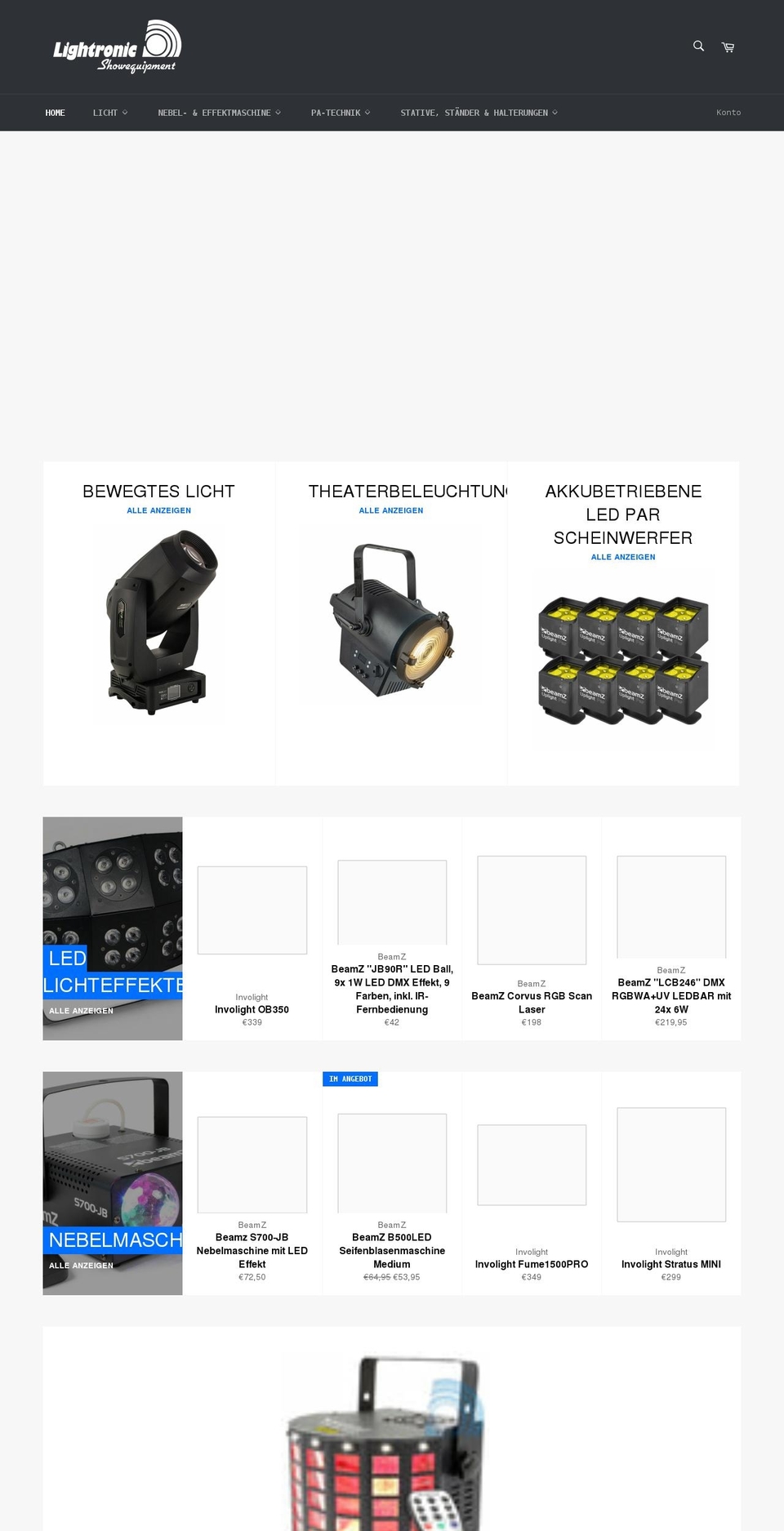 lightronic-shop.de shopify website screenshot