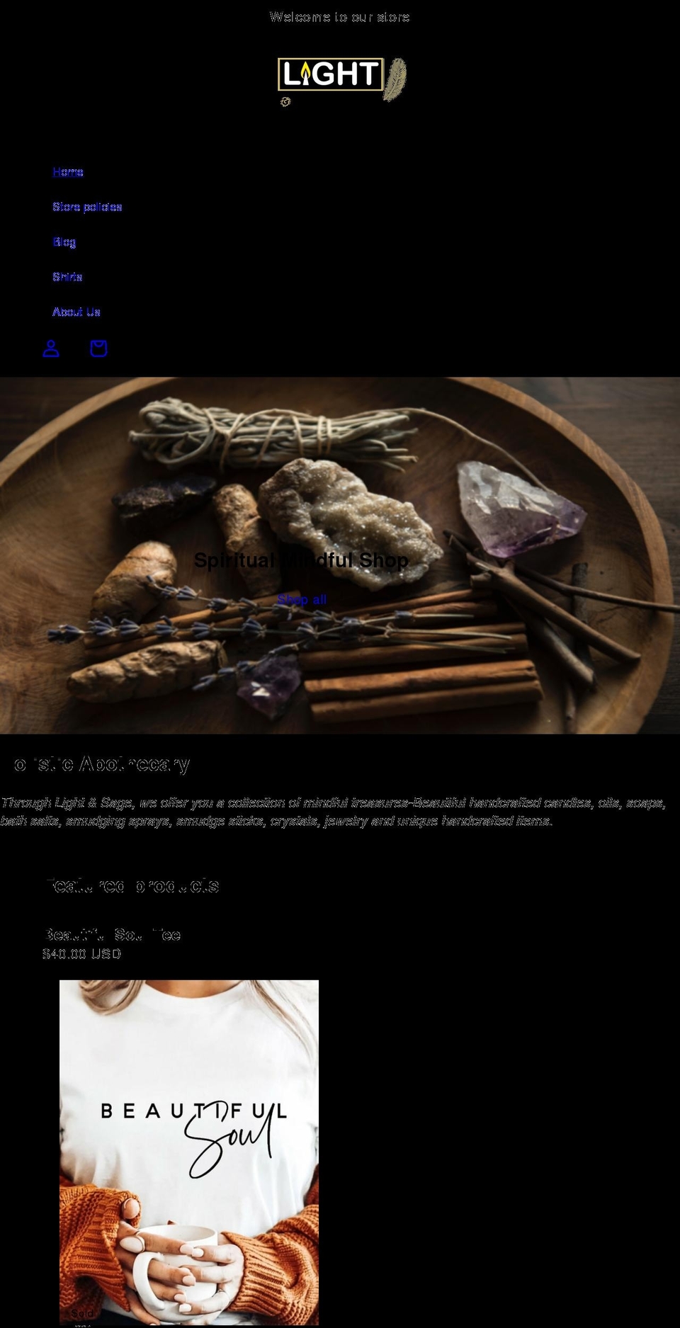 lightsage.net shopify website screenshot
