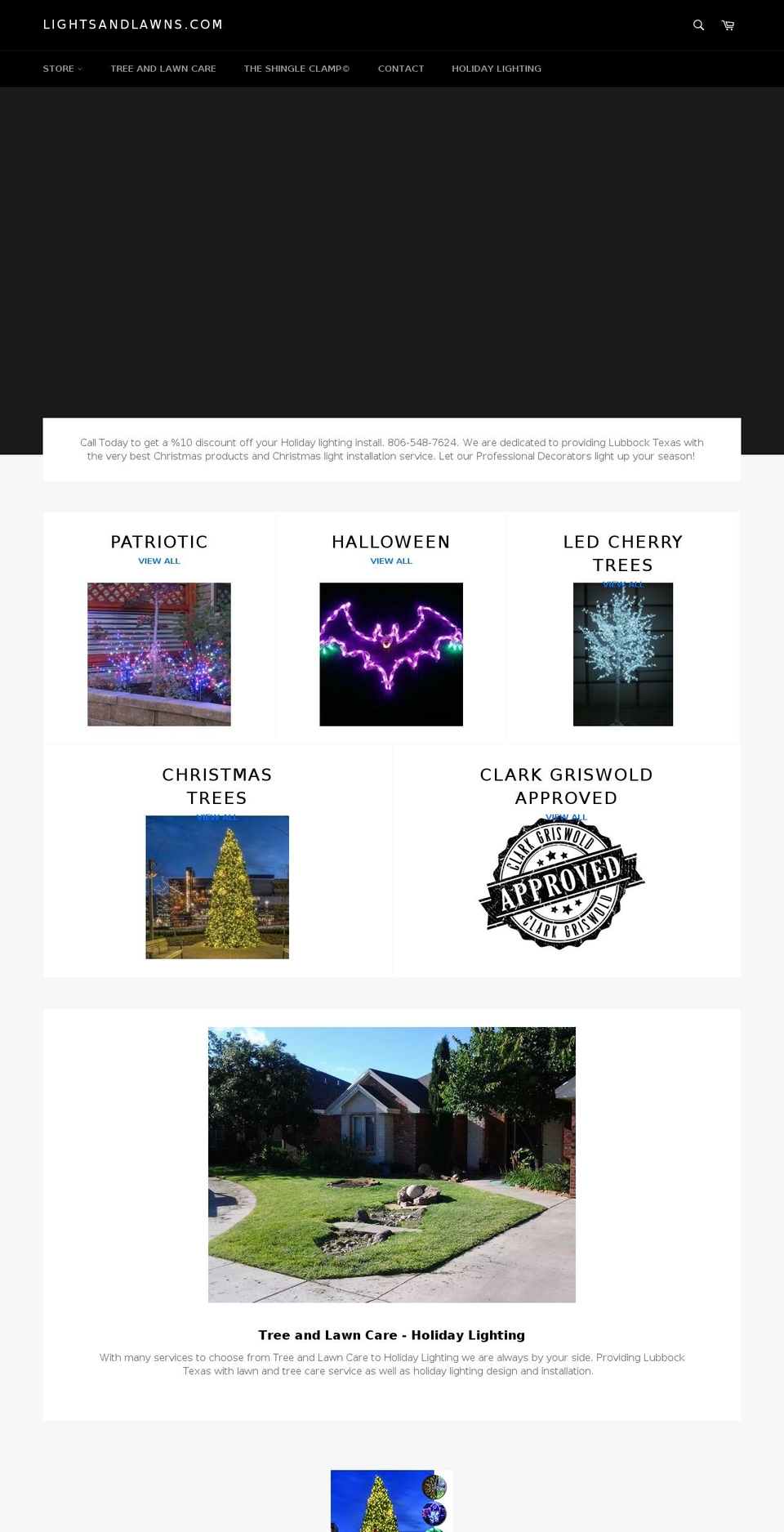 lightsandlawns.com — Shopify storefront screenshot
