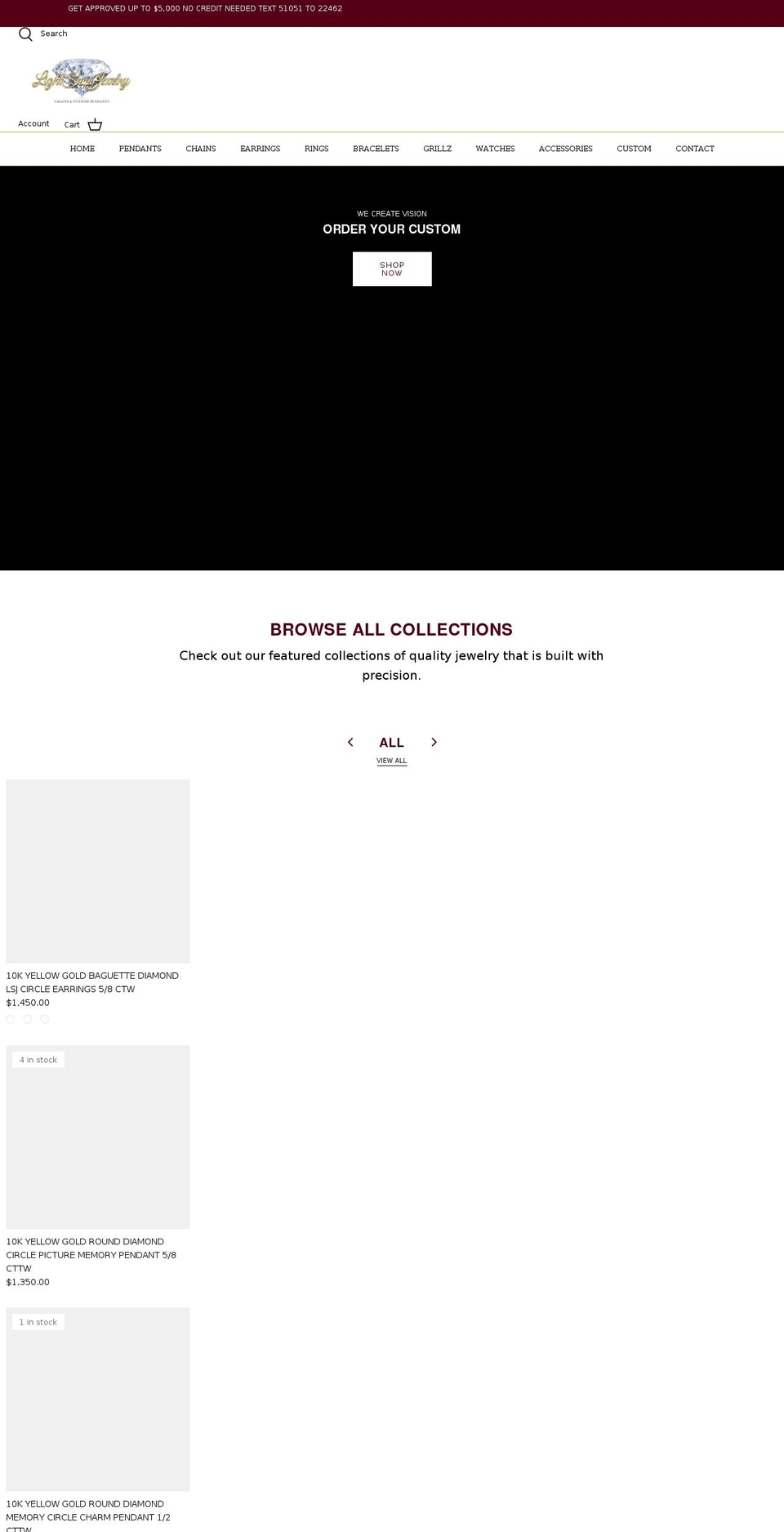 lightshowjewelry.com shopify website screenshot