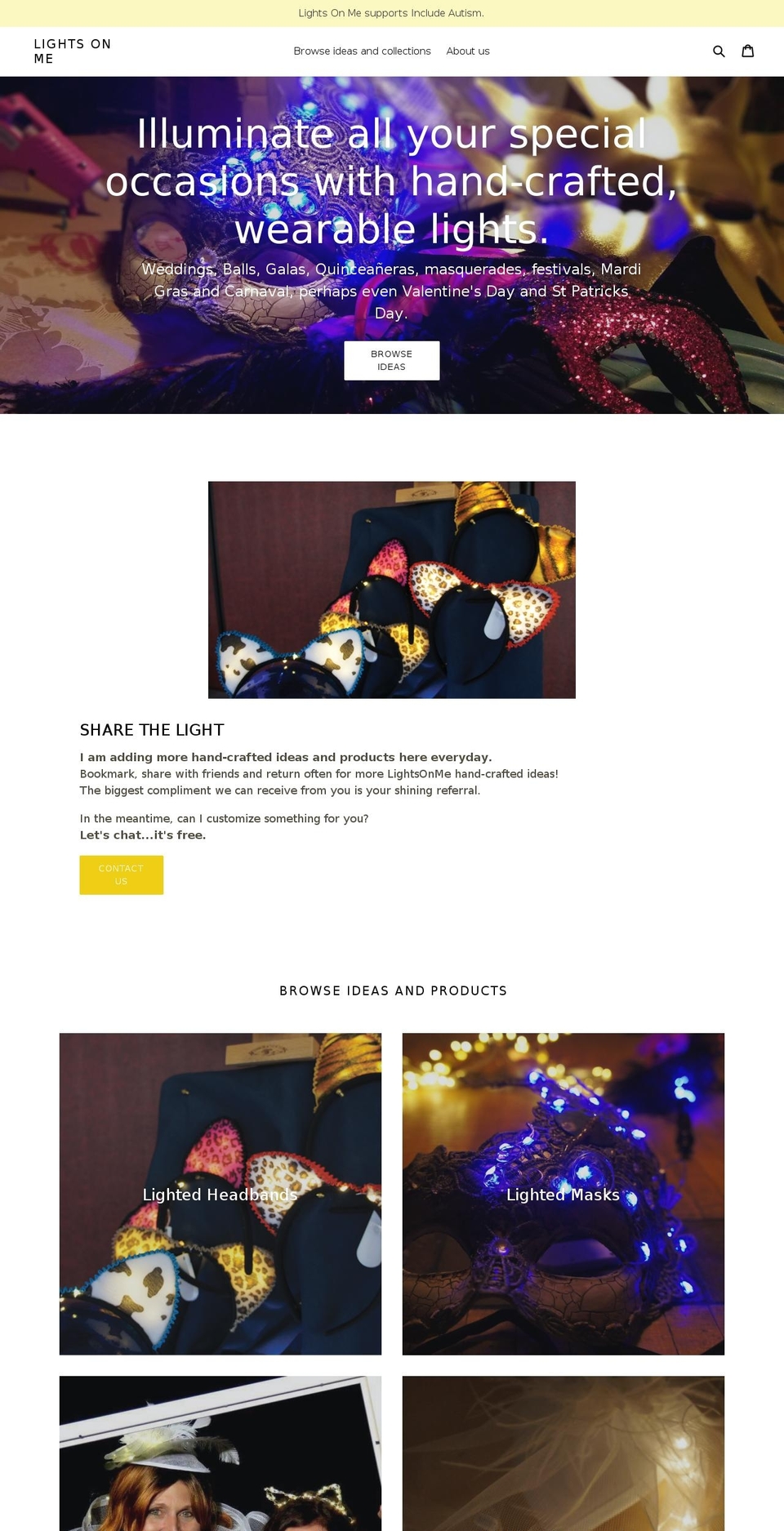 lightson.me shopify website screenshot