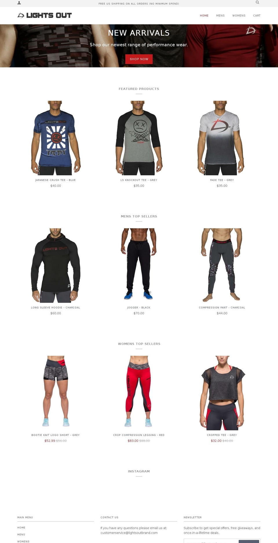 lightsoutfitness.com shopify website screenshot