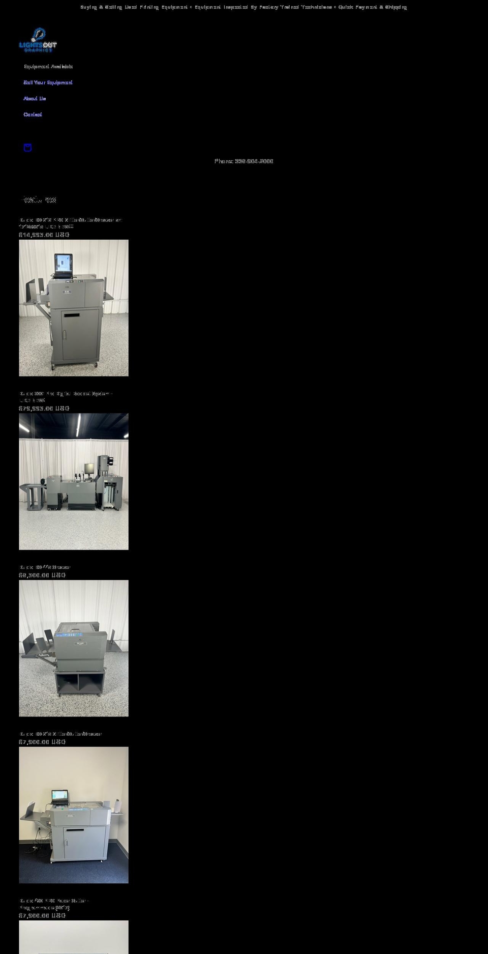 lightsoutgraphics.com shopify website screenshot