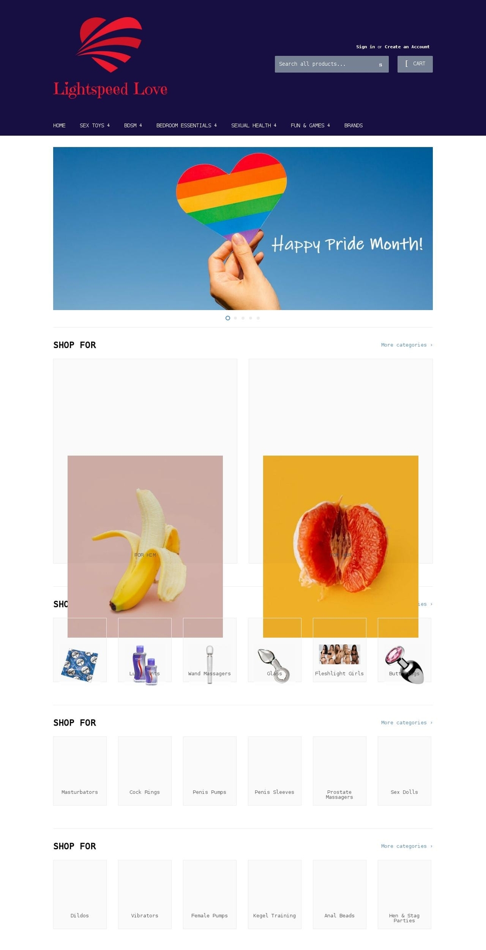 lightspeedlove.co.uk shopify website screenshot