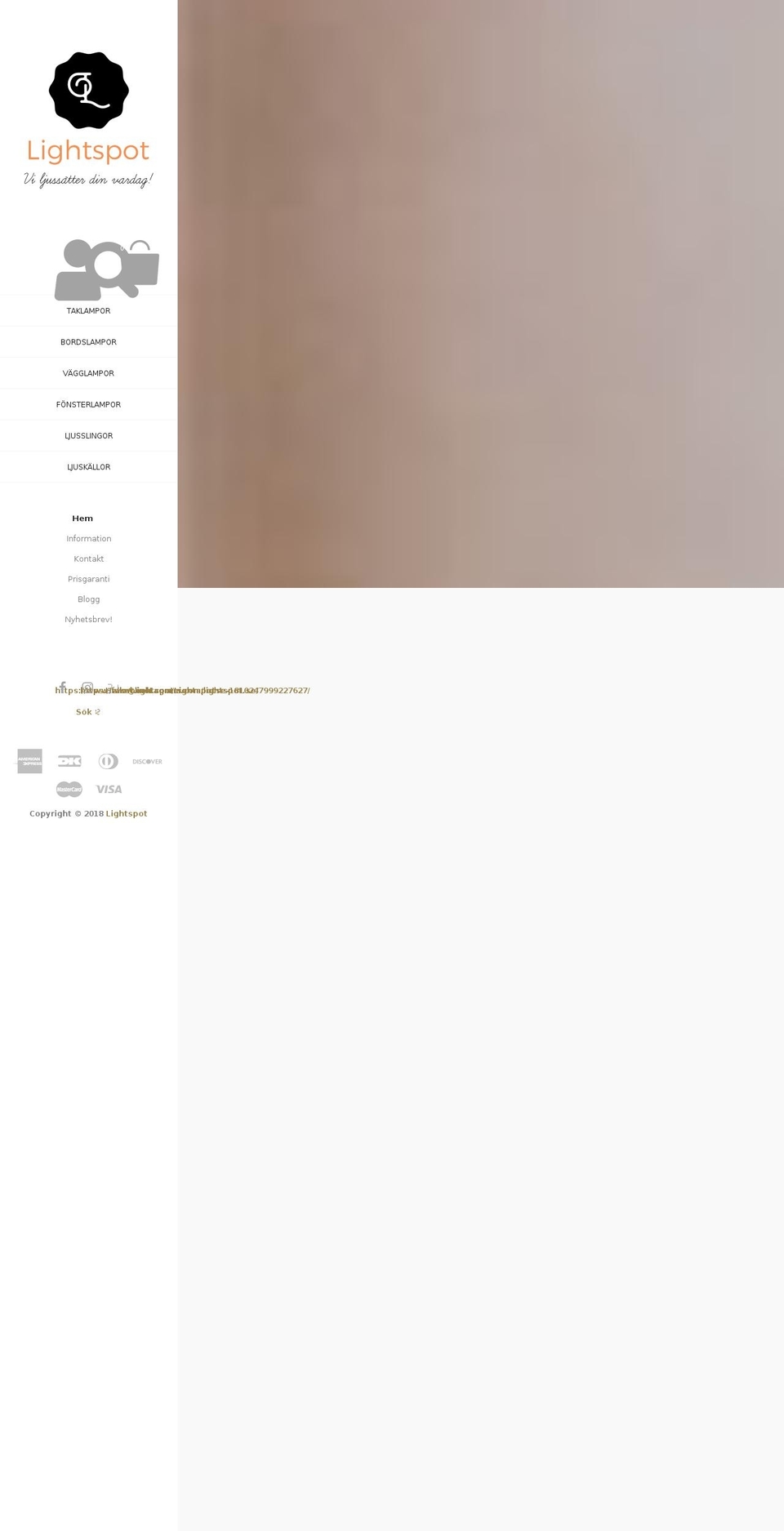 lightspot.se shopify website screenshot