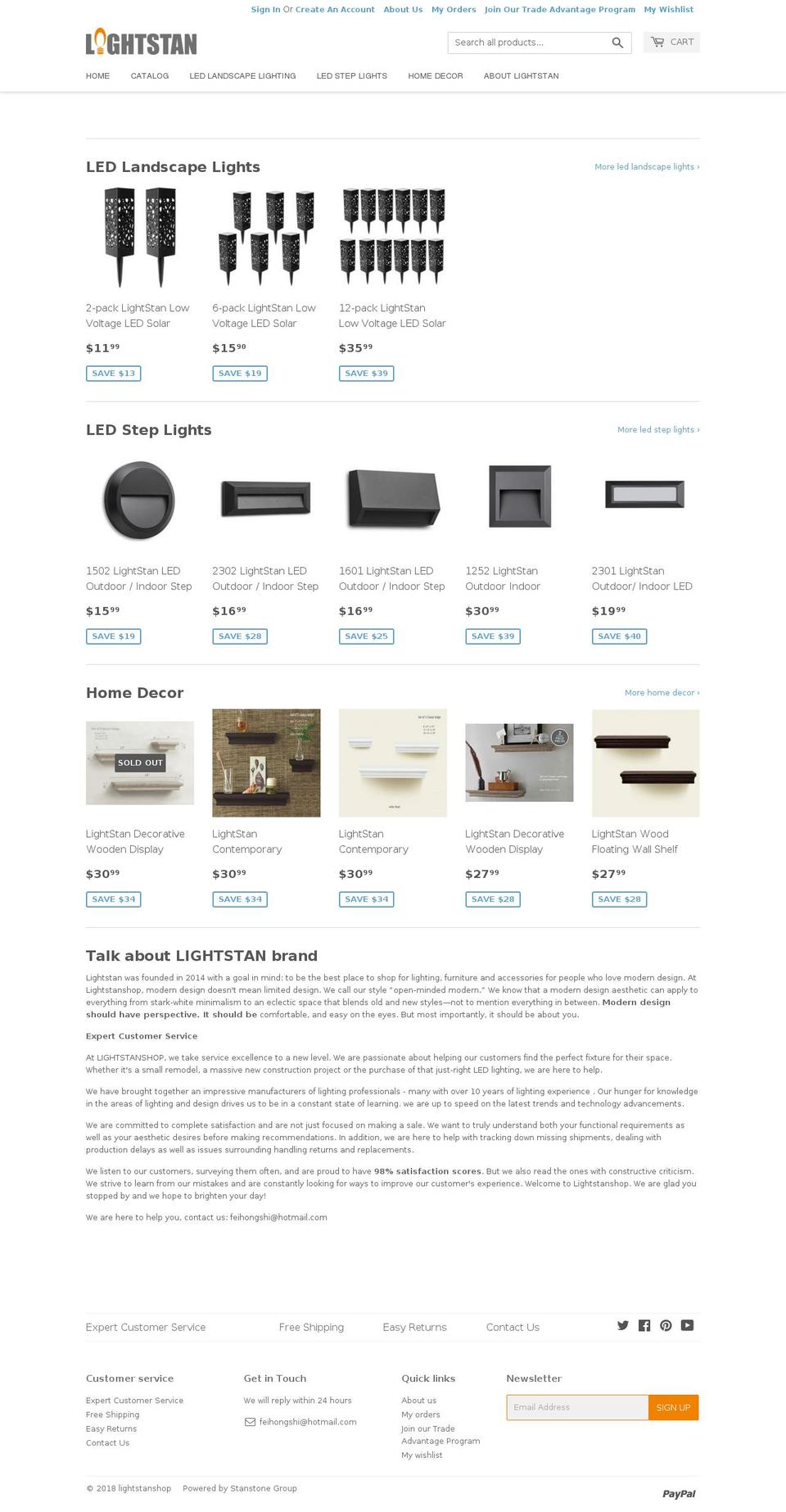 lightstanshop.com — Shopify storefront screenshot