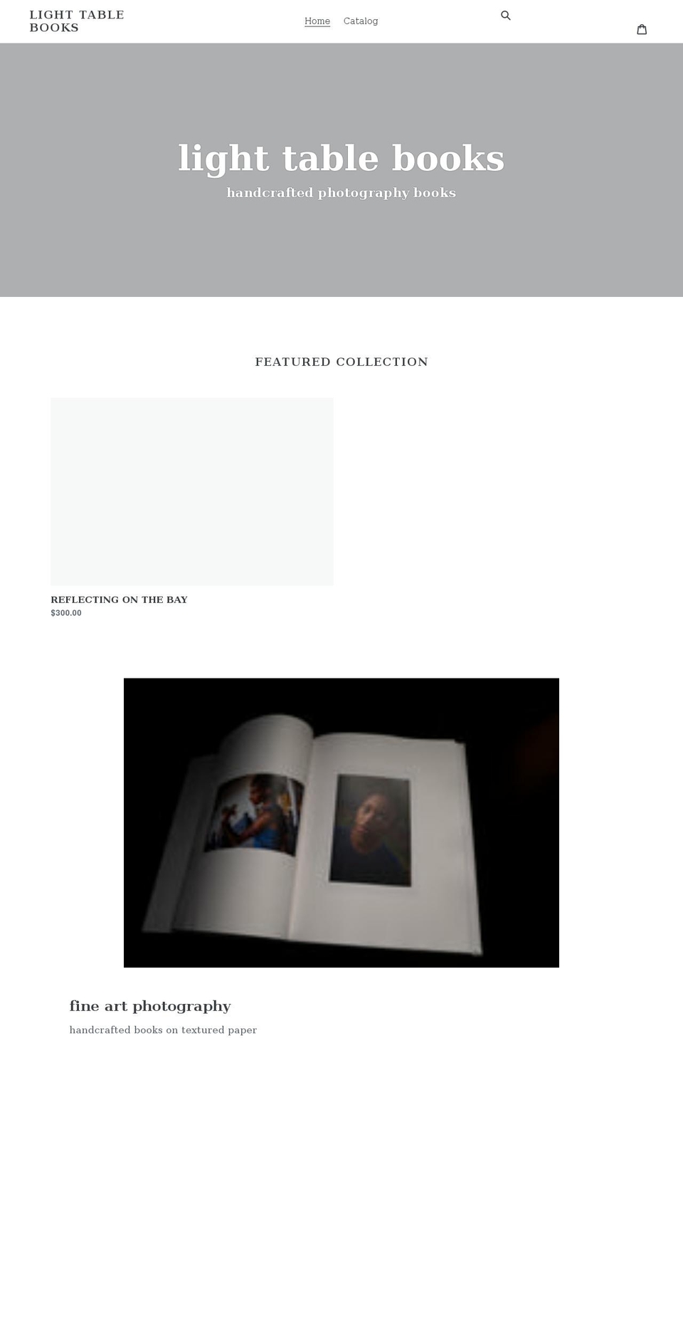 lighttablebooks.com shopify website screenshot