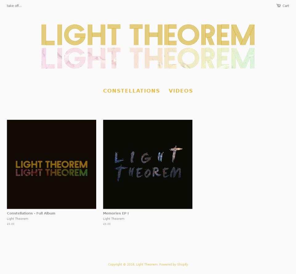 lighttheorem.com — Shopify storefront screenshot