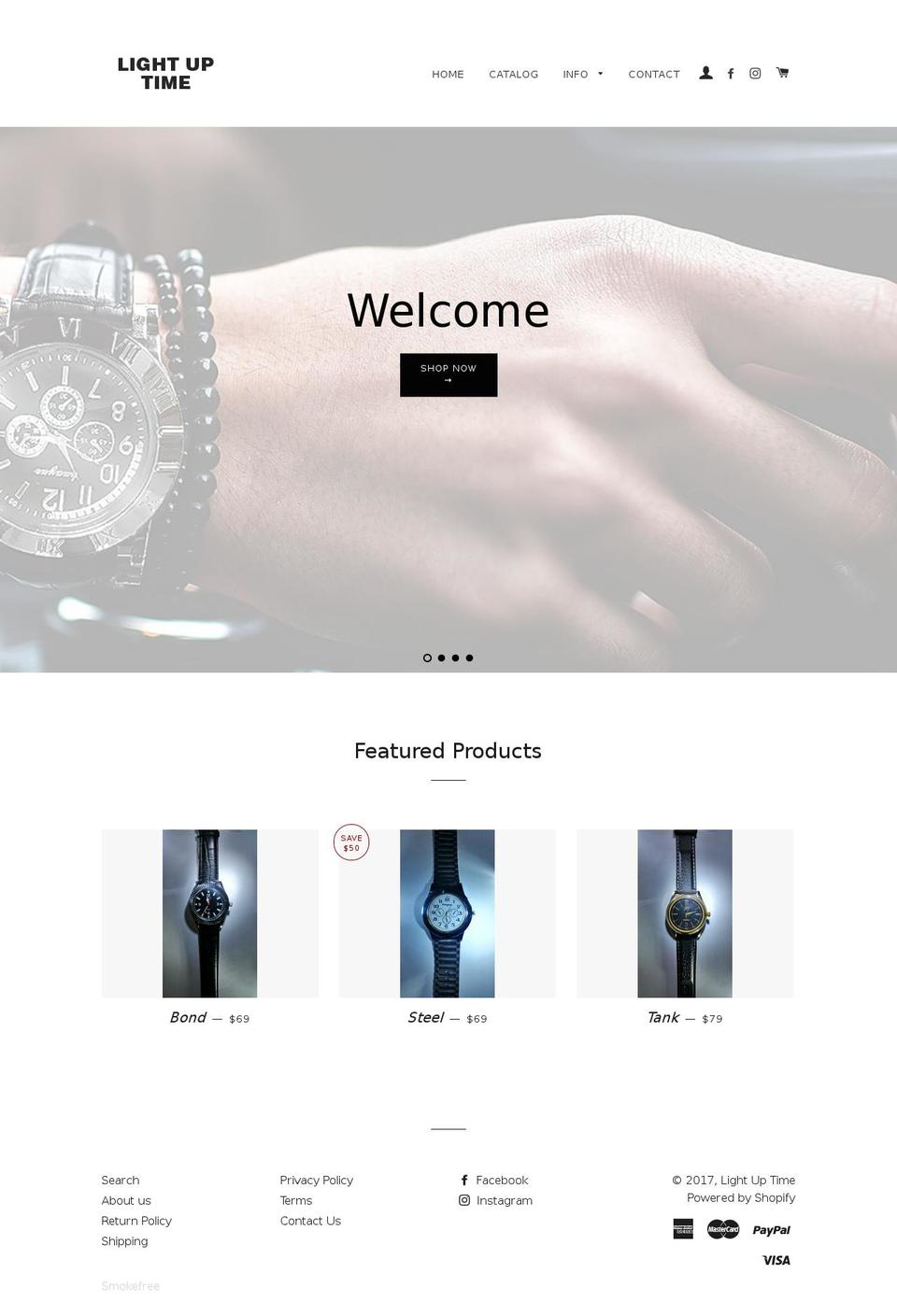 lightuptime.com shopify website screenshot