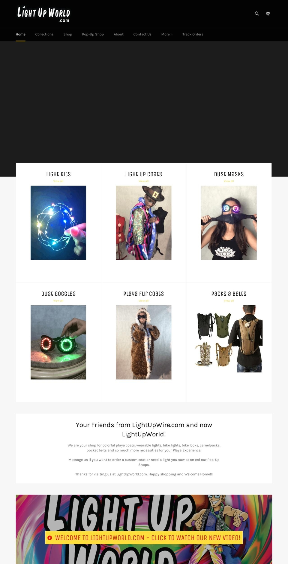 lightupworld.com shopify website screenshot