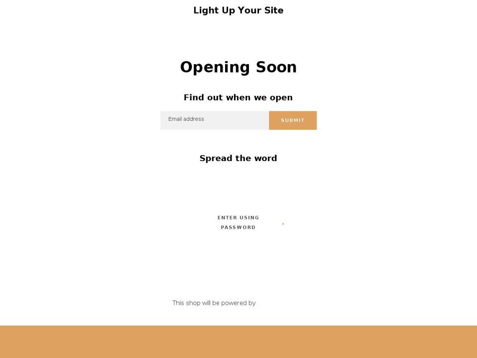lightupyoursite.com — Shopify storefront screenshot
