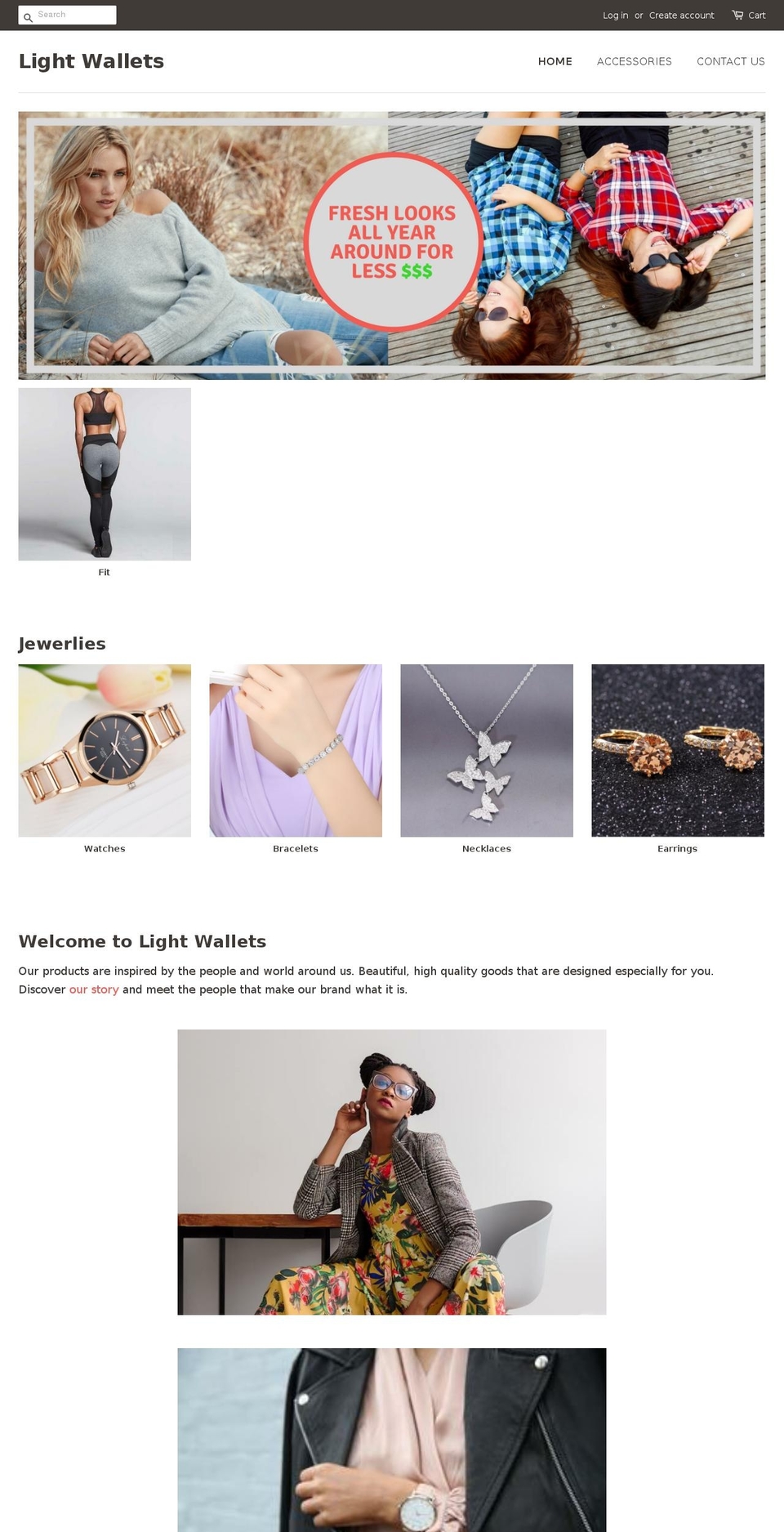 lightwallets.com — Shopify storefront screenshot