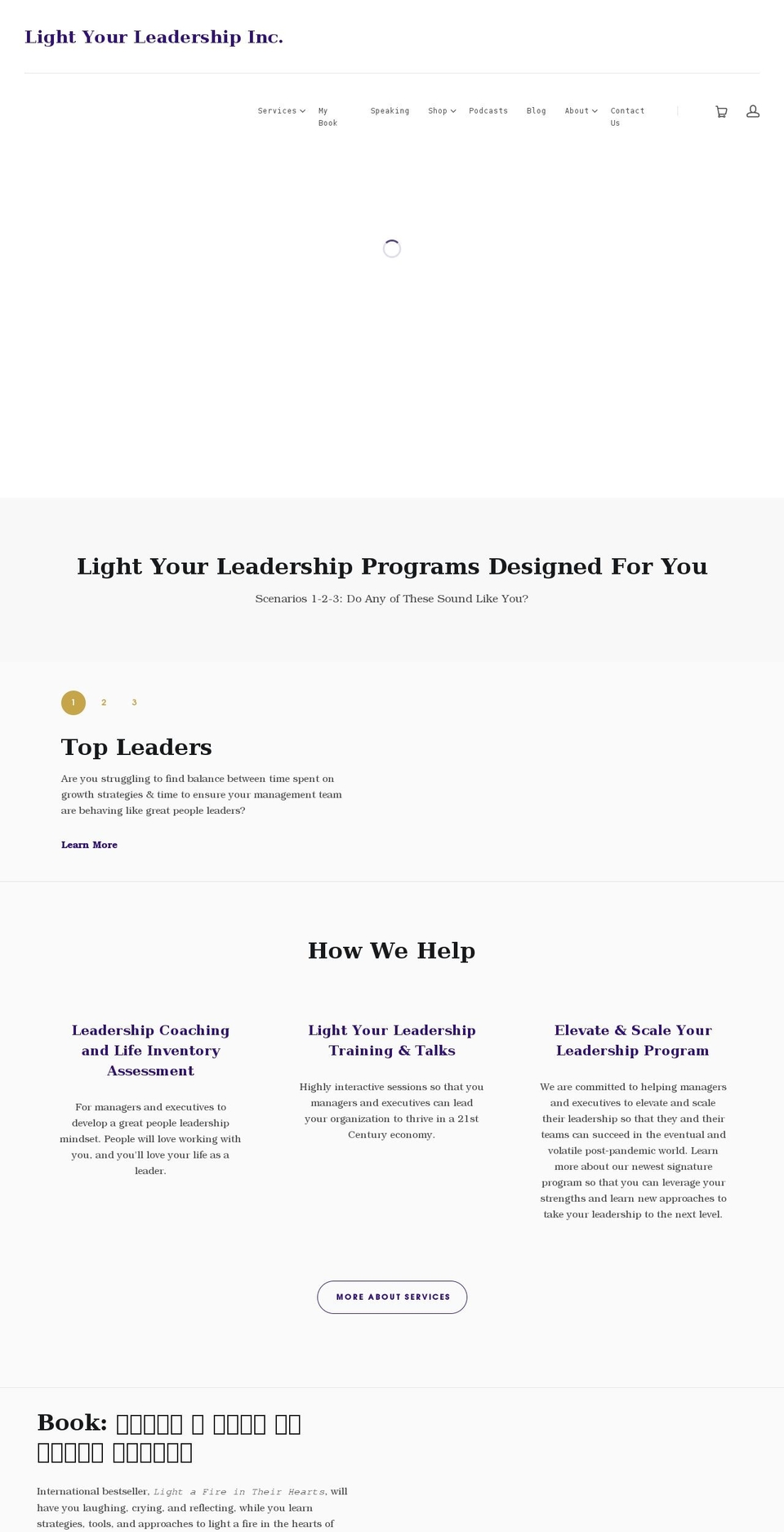 lightyourleadership.com shopify website screenshot