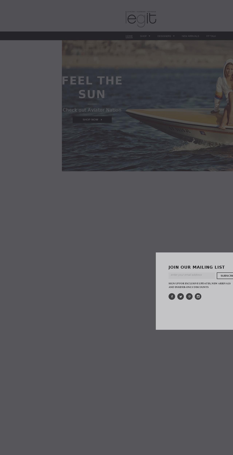 ligitactivewear.com shopify website screenshot