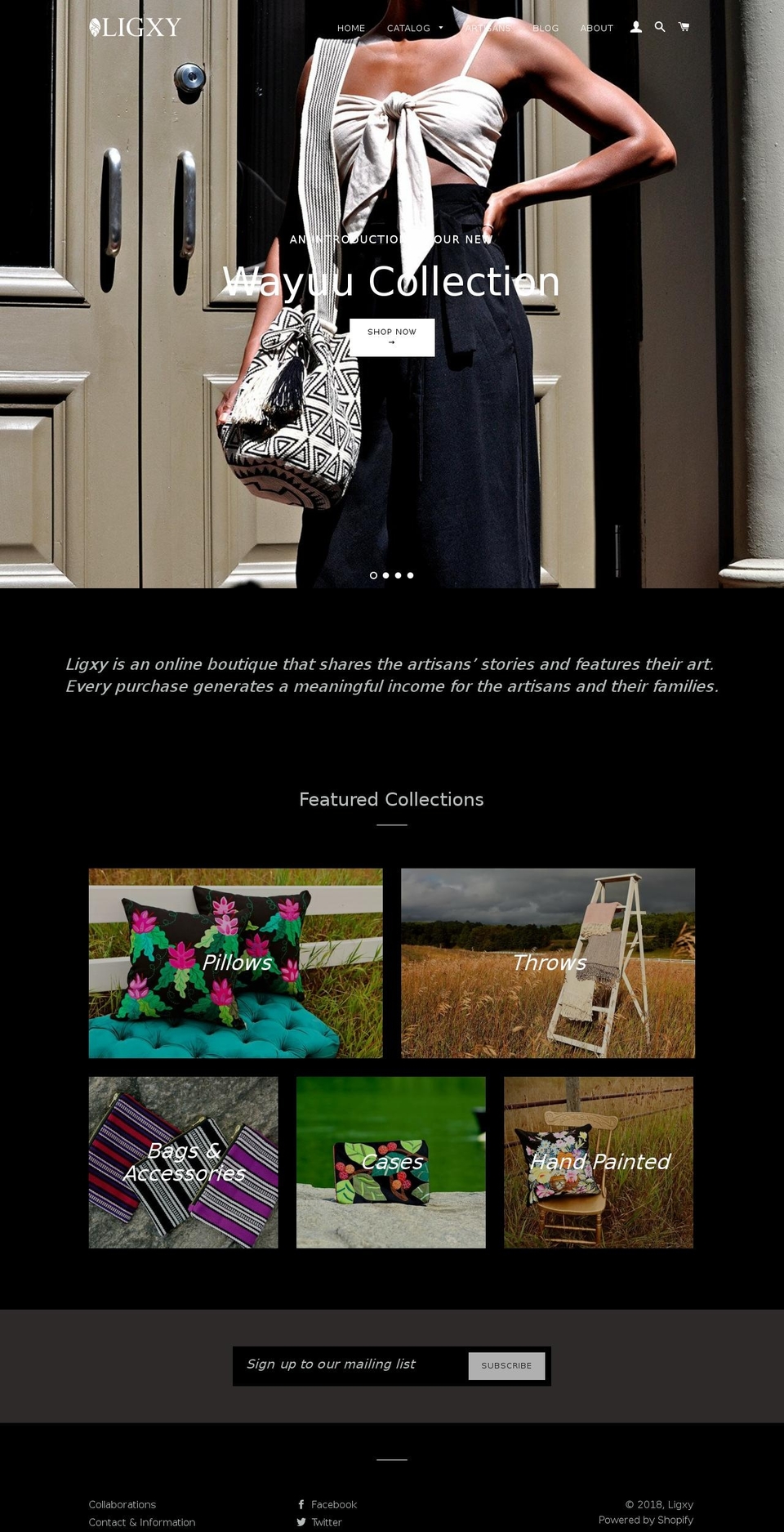 ligxy.com shopify website screenshot