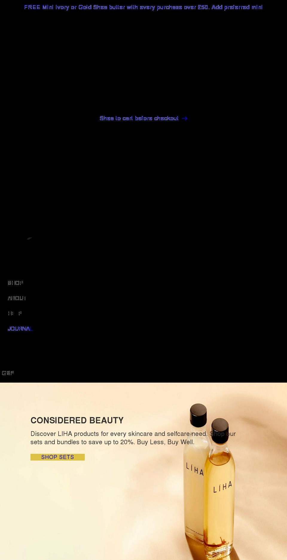 lihabeauty.com shopify website screenshot