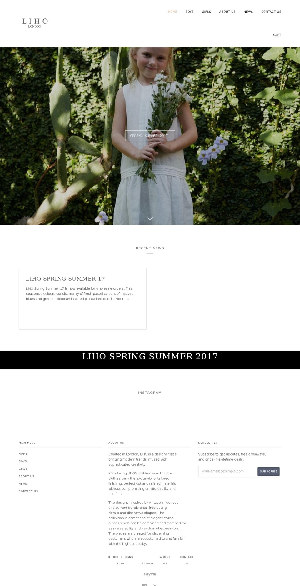 liho.co.uk shopify website screenshot