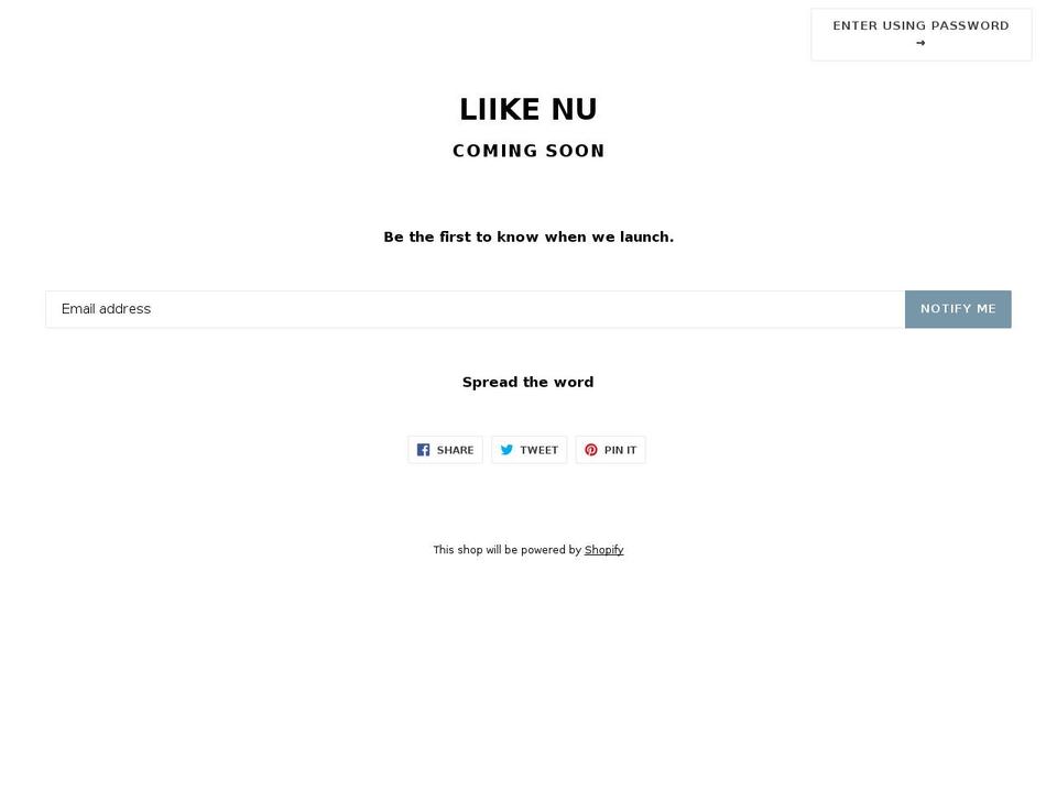 liikenu.com — Shopify storefront screenshot