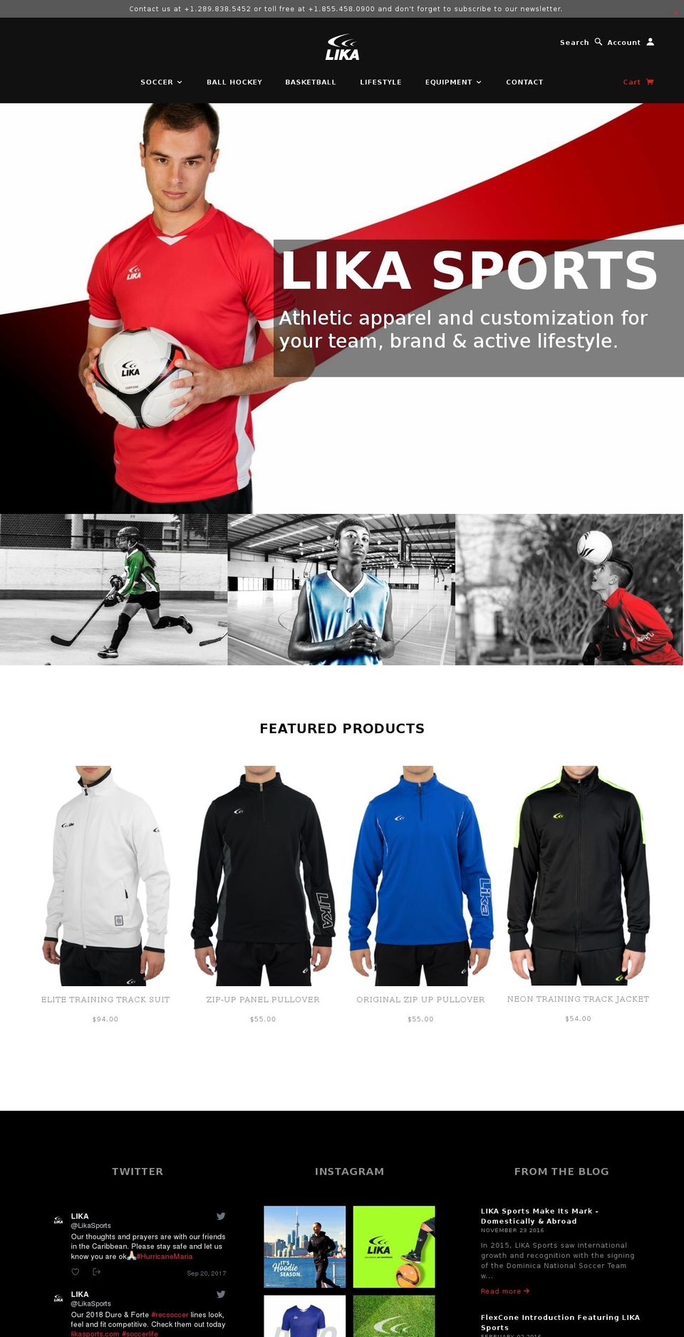 likasports.ca shopify website screenshot
