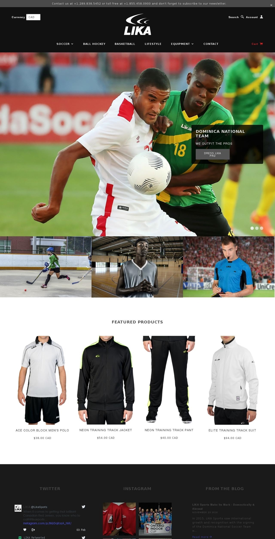 likasports.com shopify website screenshot