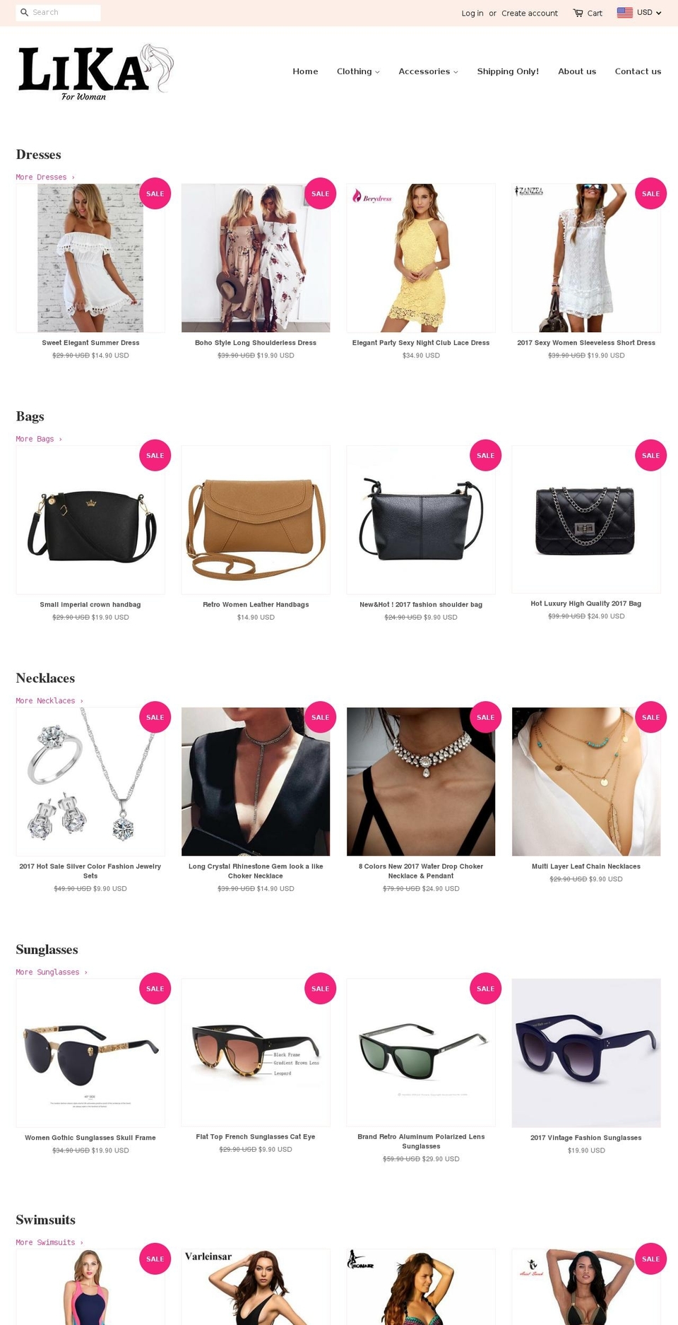 likawomen.com — Shopify storefront screenshot