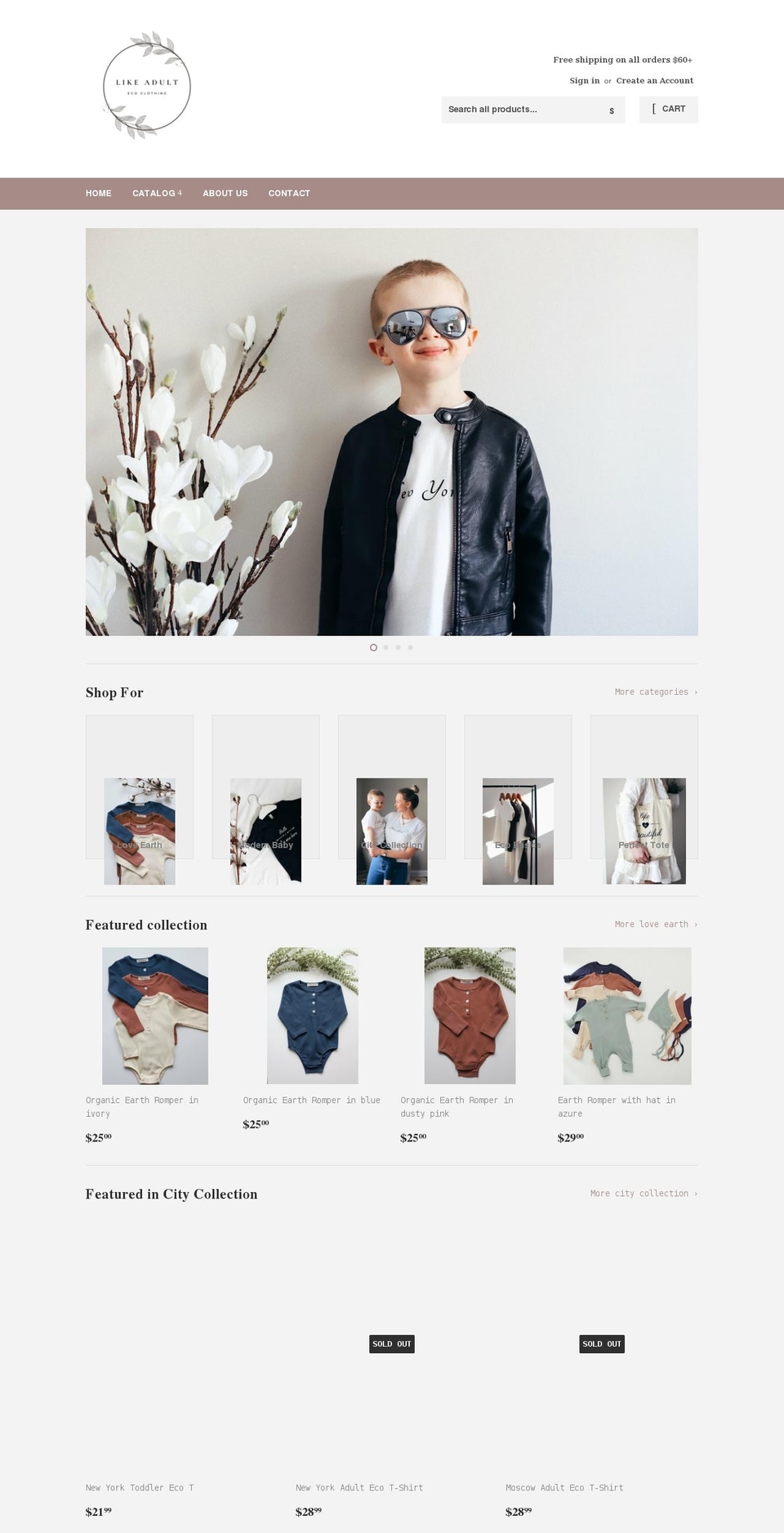 likeadultclothing.com shopify website screenshot
