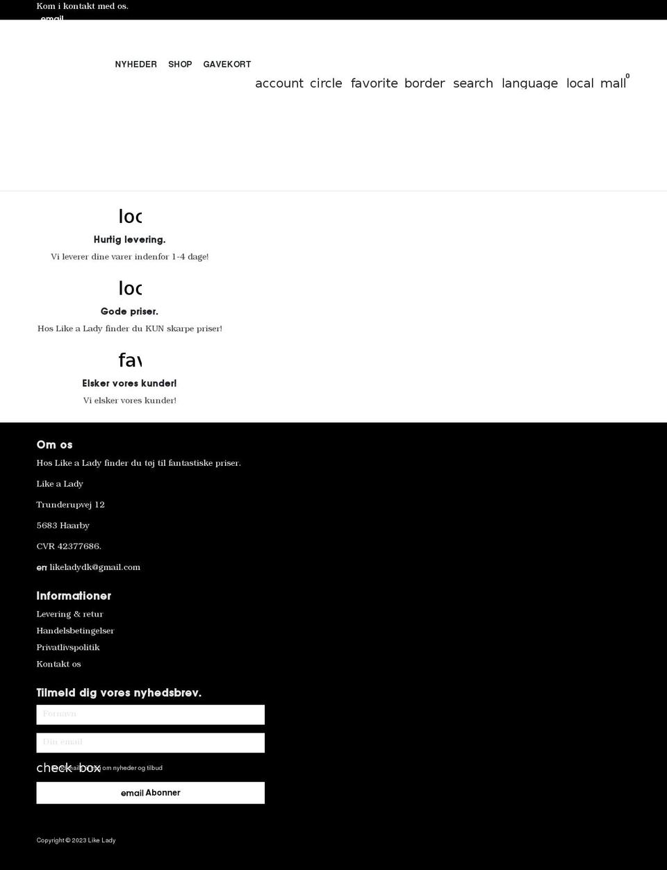 likealady.eu shopify website screenshot