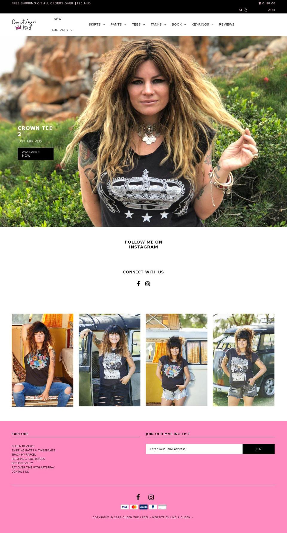 likeaqueen.com.au shopify website screenshot