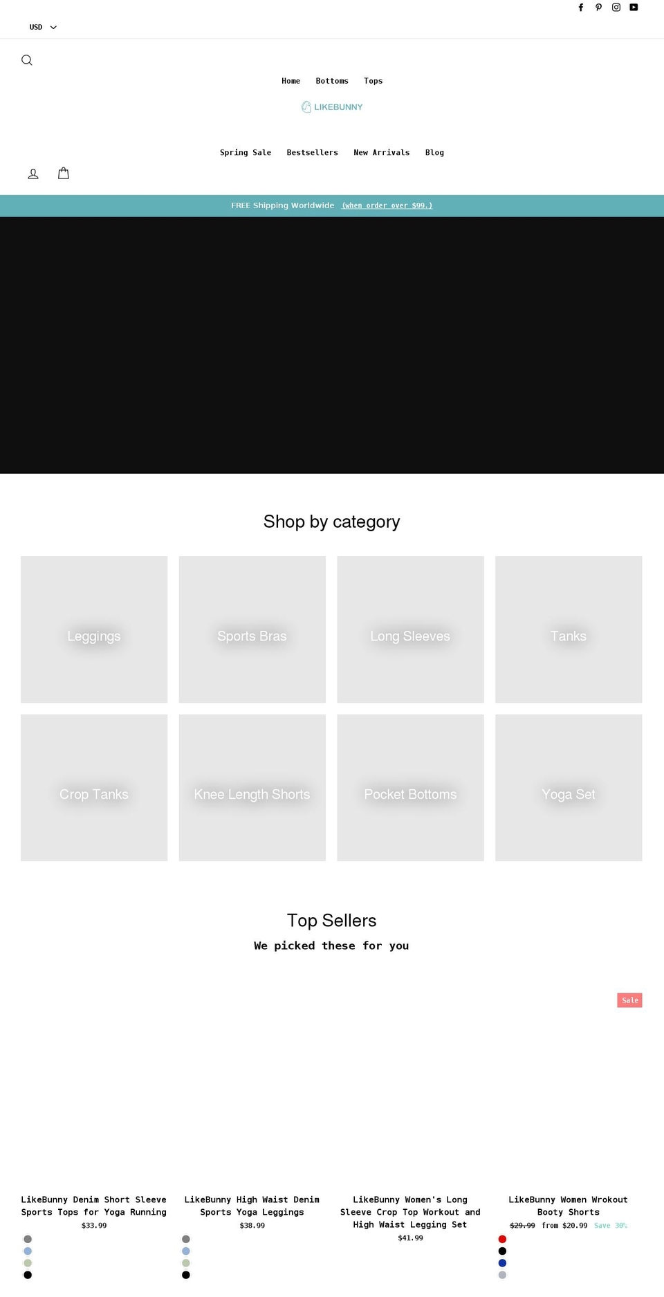 likebunny.com shopify website screenshot
