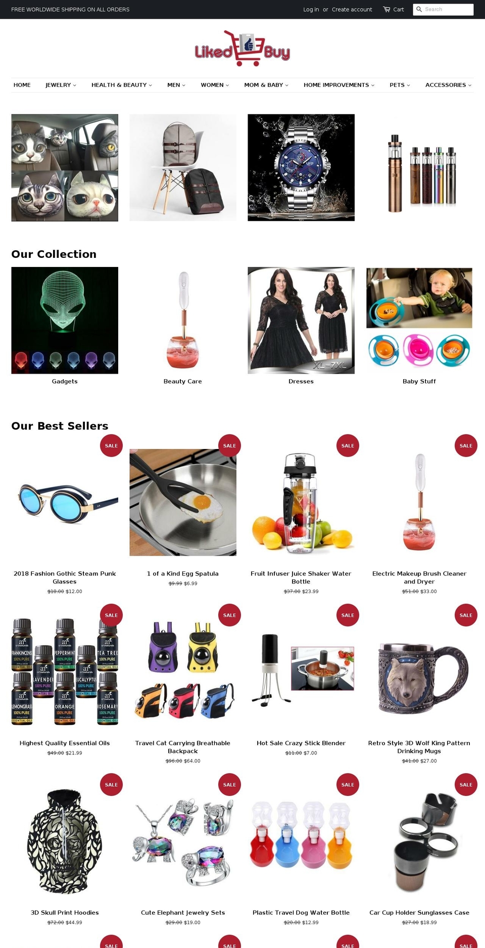 likedbuy.com shopify website screenshot