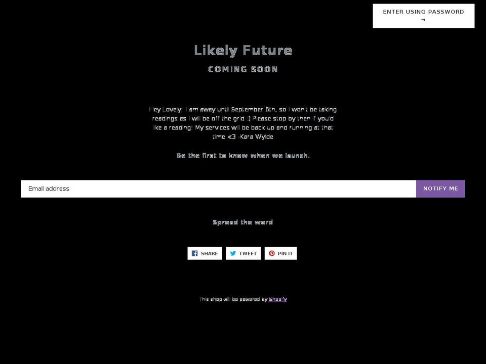 likelyfuture.ca shopify website screenshot