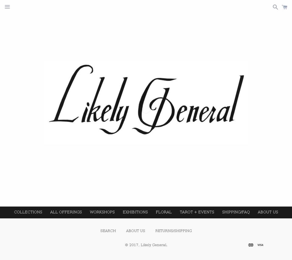 Baseline Shopify theme site example likelygeneral.com